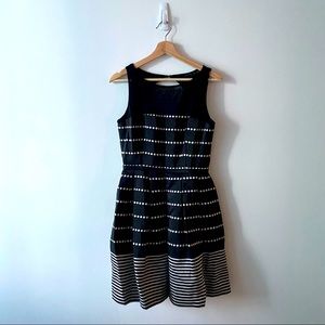 Vintage black midi party dress